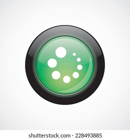 loading glass sign icon green shiny button. ui website button  