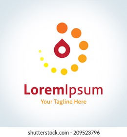 Loading for greatness vector icon pointing logo at circle goal