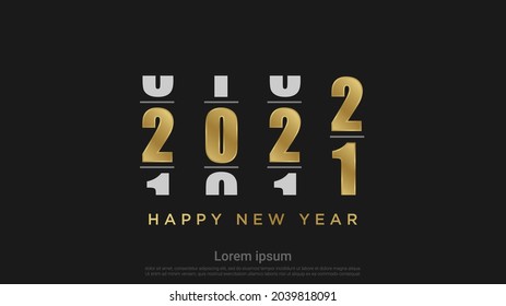 Loading Happy New 2022 Year. Holiday vector illustration background.