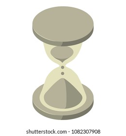 Loading hourglass cursor icon. Isometric of loading hourglass cursor vector icon for web design isolated on white background