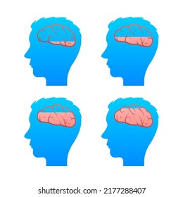 Loading Human brain medical. Internal organ. Neural network. Brainstorming, idea.