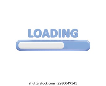 Loading icon 3d rendering vector illustration