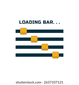 Loading icon. Loading bar. Download progress icons. Load bar icons.