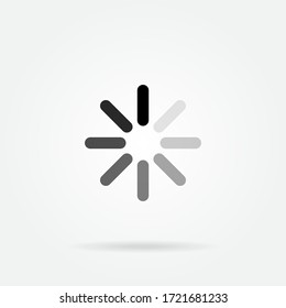 El icono de carga. Buffering, símbolo de descarga. Logotipo de prueba de velocidad de Internet. Material - Ilustración de vectores