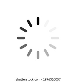 
Loading icon, circular loading sign, isolated on white background, vector illustration.