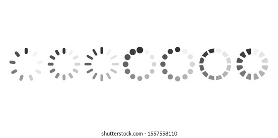Loading icon collection set. Vector illustration preloaders
