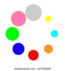 Loading icon, color ball