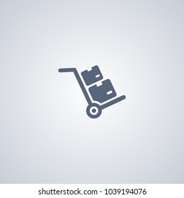 Loading icon, Delivery icon, vector best flat icon on white background , EPS 10