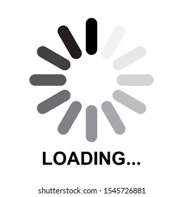 Loading icon design. loading bar icon in trendy flat style design. Vector illustration.