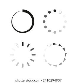 Loading icon. Download buffering. Working process indicator. Vector illustration. EPS 10.