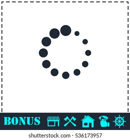 Loading icon flat. Simple vector symbol and bonus icon