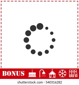 Loading icon flat. Simple vector symbol and bonus icon