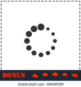Loading icon flat. Simple vector symbol and bonus icon