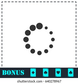 Loading icon flat. Simple vector symbol and bonus icon