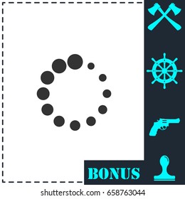 Loading icon flat. Simple vector symbol and bonus icon