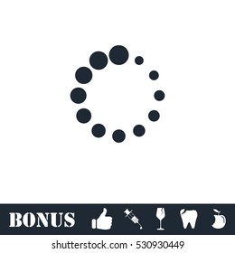 Loading icon flat. Vector illustration symbol and bonus pictogram