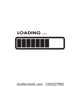 Loading icon flat vector template design trendy
