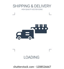 loading icon. high quality filled loading icon on white background. from shipping delivery collection flat trendy vector loading symbol. use for web and mobile