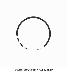 Loading icon, illustration isolated vector sign symbol