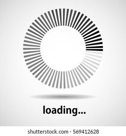 Loading icon. Indicator for loading progress. Vector