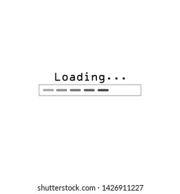 Loading icon, isolated on white background - Vector illustration