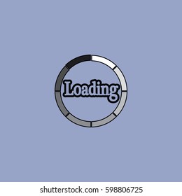 Loading icon isolated sign symbol and flat style for app, web and digital design. Vector illustration.
