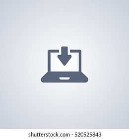 Loading icon, laptop icon