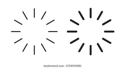 Loading icon with line and silhouette versions.