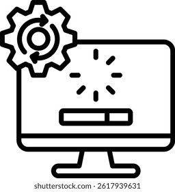 Loading Icon Line Vector Illustration