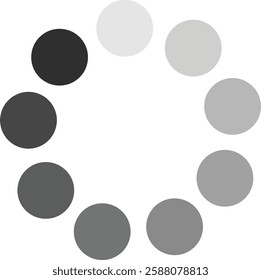 Loading icon. Load circular icon. Buffer loader or preloader isolated on transparent background. Download or upload progress related icon. Simple web download. Vector illustration.