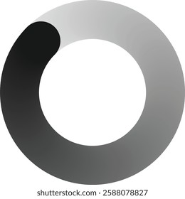 Loading icon. Load circular icon. Buffer loader or preloader isolated on transparent background. Download or upload progress related icon. Simple web download. Vector illustration.