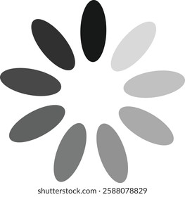 Loading icon. Load circular icon. Buffer loader or preloader isolated on transparent background. Download or upload progress related icon. Simple web download. Vector illustration.