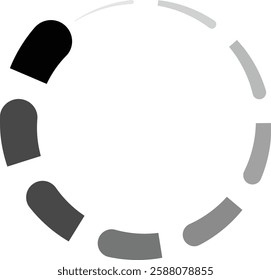 Loading icon. Load circular icon. Buffer loader or preloader isolated on transparent background. Download or upload progress related icon. Simple web download. Vector illustration.