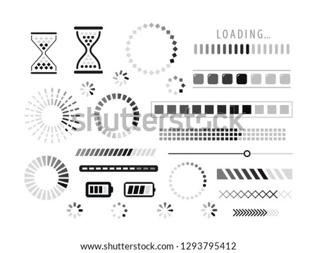 Loading icon. Load, download, indicator symbol. Vector