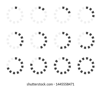 Loading icon. Load set. Upload icons. Loading bar. Loader set. Vector illustration