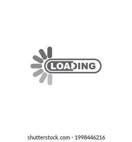 Loading icon logo design vector template