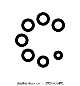 icono de carga o logotipo símbolo de signo aislado ilustración vectorial - iconos vectoriales de estilo negro de alta calidad
