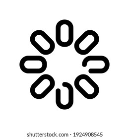 loading icon or logo isolated sign symbol vector illustration - high quality black style vector icons
