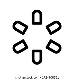 icono de carga o logotipo símbolo de signo aislado ilustración vectorial - iconos vectoriales de estilo negro de alta calidad
