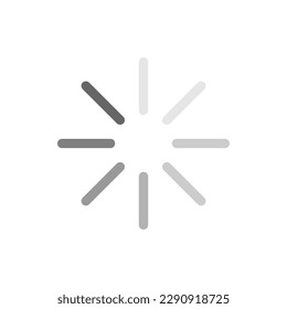 Icono de carga con color monocromo aislado en fondo blanco