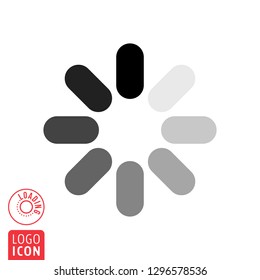 Loading icon on white background. Load data symbol. Vector illustration.