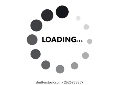 Loading Icon on white background, vector illustration.