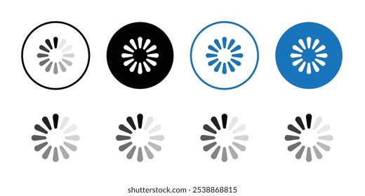 Loading icon outline set sign