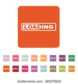 The loading icon. preloader symbol. Flat Vector illustration. Button Set