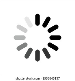 Loading icon. Progress bar for upload download round process. 