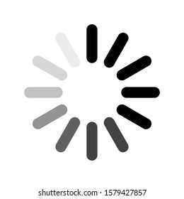 Loading icon. Progress bar for upload download round process.