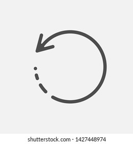 Loading icon Reload sign isolated on white background. Vector illustration. Eps 10.