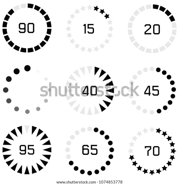 Loading Icon Set Stock Vector (Royalty Free) 1074853778 | Shutterstock