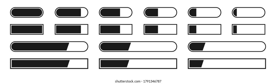 Loading icon set on white background