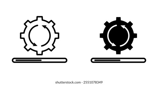 Loading Icon set. Symbol isolated white background. vector illustration. color editable.